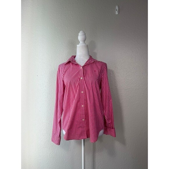 Ralph Lauren Pink Check Long Sleeve Button Up Shirt Medium - Picture 1 of 7